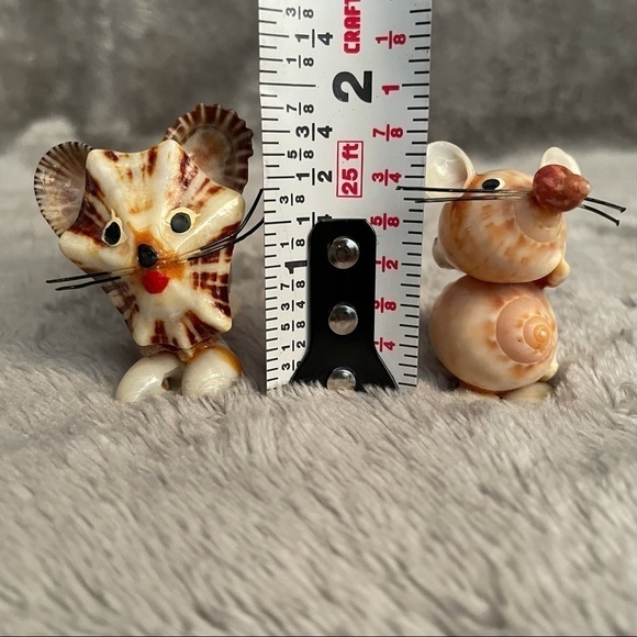 Sea Shell Figurines Set of 3 Mouse, Turtle & Lion - Picture 14 of 16